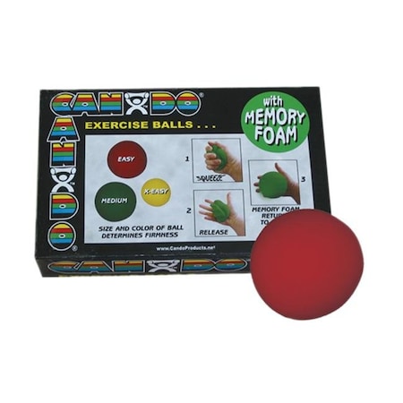 Fabrication Enterprises Fabrication Enterprises 10-0777 CanDo Memory Foam Squeeze Ball - 3.0 in. Diameter; Red; Easy 10-0777